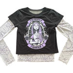 Disney  Nightmare Before Christmas Sally Scream Queen Black Shirt‎ Women's Sz Med Photo 0