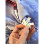 Off Shoulder Flowy Prom Dress in Periwinkle Blue & White Size 24 Photo 4