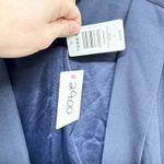 Torrid New Jacket Women Sz 6 Navy Open Front Collared Cinch Sleeve Blazer Preppy Photo 2