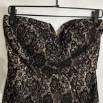 Bisou Bisou Black Lace Strapless Bodycon Dress Y2K Size 6 Party Cocktail Photo 3