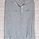 White House | Black Market  Striped Button-Up Shirt Woman’s Size 8 Photo 0