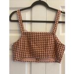 Levi's  Women's Cropped Button Front Geometric Top NEW XS Festival Retro Gingham Photo 4