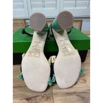 Kate Spade  Bora Bora Heel Black Natural Mint Crochet Raffia Size 5 NIB Vacation Photo 11