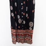90s Positive Attitude Womens Dress Size 8P Black Rust Boho Tribal Fall Midi‎ Photo 3