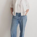 Madewell NWT  Cotton Mesh White Camp Shirt Photo 0