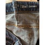 Talbots  Womens 16W Girlfriend Jeans Plus Size Dark Wash Denim Comfort‎ Fit Photo 4