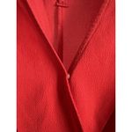 Lulus Festive Red V-Neck Long Sleeve Blouse Ruffle Cuff Peplum Medium Photo 2