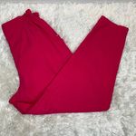 Hot Pink Crinkle Cotton High Waist Paperbag Pants 30" waist Size M Photo 0