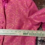 Linda Allard Ellen Tracy Pink Gold Asian Jacquard Paisley Jacket Size 4 Photo 5