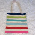 Kate Spade  Canvas tote double handle Multi color striped (Candy Stripe) NWT Photo 0