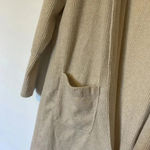 New York Laundry ribbed cream beige long cardigan with pockets Photo 3
