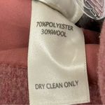 Ecru  Wool Reversible Coat Small Gray Pink Collar Chic Minimalist Winter Classic Photo 9