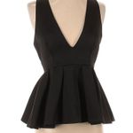 C/MEO COLLECTIVE  Deep V Peplum Top - sz S, New Photo 0