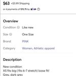 PINK - Victoria's Secret VS PINK Gold zipper bottom Joggers Photo 4