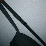 Lululemon XS Black Strap Mesh Bra Back Bubble Hem Drawstring Top Photo 6