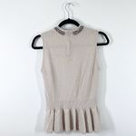 Rebecca Taylor ‎ embellished collar sleeveless peplum sweater wool & alpaca blend Photo 1