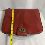 Fossil  Brown Leather Crossbody Bag Key Charm Turnlock Vintage Flap Purse Photo 11