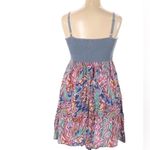 No Boundaries Flattering chambray corset bodice clasp top colorful sundress size large Photo 1