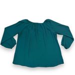 Sami & Jo Womens Blouse Top Shirt Green Pullover Balloon Sleeve V Neck XL Photo 3