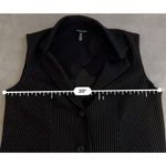 Ellen Tracy Women’s Black Pinstripes Button Vest  LARGE Photo 6