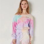 PINK - Victoria's Secret Victorias Secret Pink Everyday Lounge Crop Crew Sweatshirt Top Freya large VS Photo 2