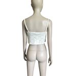 ZARA NWT White Thick Lace Crop Top Photo 3