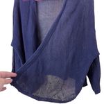 Eileen Fisher Blue Organic Linen Crepe Cardigan Photo 2