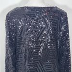 City Chic  Long Sleeve Black Sequin Sheath Dress Size XL NWT Sequin Formal Dress Photo 6