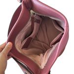 Coach Burgundy Pebbled Leather Zipper Closure Duffle Crossbody Shoulder Bag Photo 14