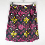 Boden Size 4 Petite Skirt‎ Gray Hot Pink Yellow A Line Mini Lined Zip 1175 Photo 1