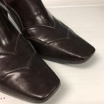 Franco Sarto  Faux Leather Heels Womens 8.5 M Pumps Square‎ Toe Brown Vegan Photo 6