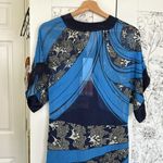 Warme daize wavy blue tiered midi dress Photo 6