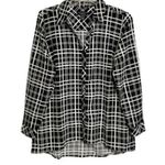 Susan Graver  Weekend Petite Plaid Woven Tunic Shirt XX SMALL Photo 1