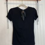 My Tribe Womens Black Stones Tie Back Blouse & Pencil Skirt Size S Photo 2