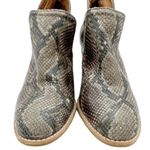 Jeffrey Campbell  Rosalee Taupe Gray Snake Print Leather Western Bootie Size 8.5 Photo 13