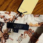 Rachel Roy NWT Linen Blend Cropped Button Up Blouse Size L Short Sleeve Photo 3