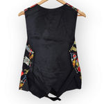 American Vintage Vintage Nicole Miller Silk Black Bloody Mary Novelty Vest S Photo 5
