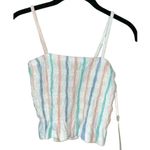 Ocean Drive Pastel Striped Smocked Crop Top Spaghetti Strap Summer Tank Cami A16 Photo 0
