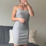 Grey mini dress Gray Size L Photo 0