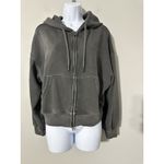 SPAO Women Long Sleeve Crop Zipup Hoodie Charcoal NWOT Size M Gray Size M Photo 3