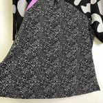 Jamie Sadock Shirt Womens Large Short Sleeve Black Grey Golf 1/2 Zip Mixed Print Photo 3