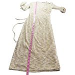 Lisa Says Gah ! NEW Lucille Long Sleeve Wrap Midi Dress Yellow Grey White Small Photo 7