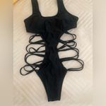 Black Cutout Strappy Bikini Photo 8