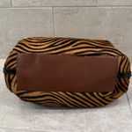 Kate Landry Collection Animal Print Cow Leather Fur Shoulder Bag Purse Photo 4
