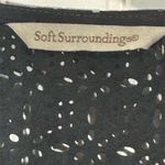 Soft Surroundings  Black Eyelet Waterfall Vest Open Front Layering Top XL‎ Boho Photo 6