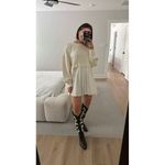 Free People  Eleanor Sweatshirt Dress in Grey Combo Size X-Small Photo 1