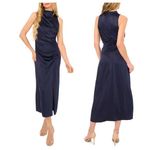 Parker NEW  The Ayla Ruched Satin Midi Dress Size 10 Photo 1