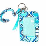 Vera Bradley Zip ID Case & Lanyard Go Fish Blue Photo 1