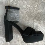 Good American  Suede Platform Ankle Strap Sandals Size 11.5 NEW in Box w/Dust Bag Photo 3