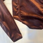 Pretty Little Thing Chocolate Brown Velvet Long Sleeve Top – Size 16 NWT Photo 4